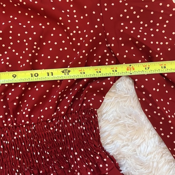 Boho red and white dress size small 4-6 - Picture 5 of 7